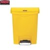 Kosz Slim Jim® Step-On 30L Resin Containers yellow